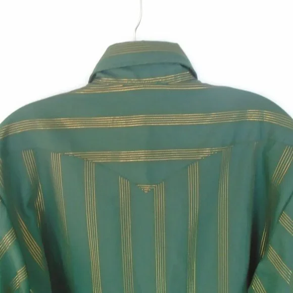 Ranch and Town by Panandle Slim Mens Shirt Size XL Green - Picture 5 of 6
